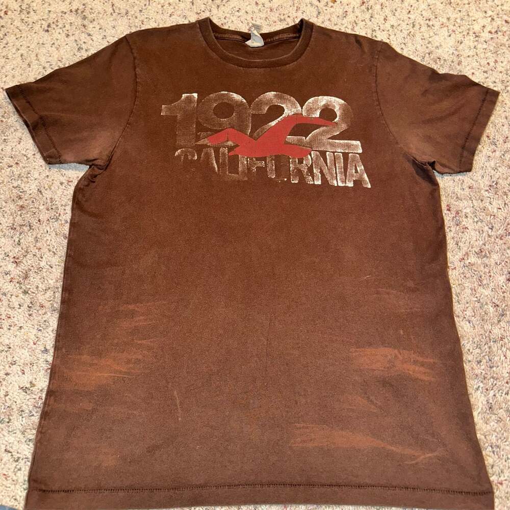 Vintage Hollister California 1922 Brown Graphic T-Shirt XL